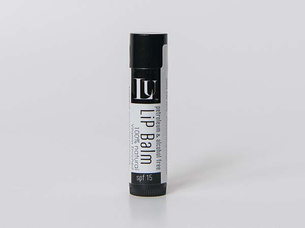 LU Lip Balm tube with black label